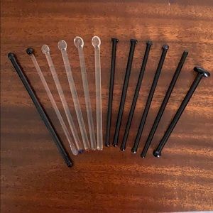 Vintage Glass Drink Stirrers